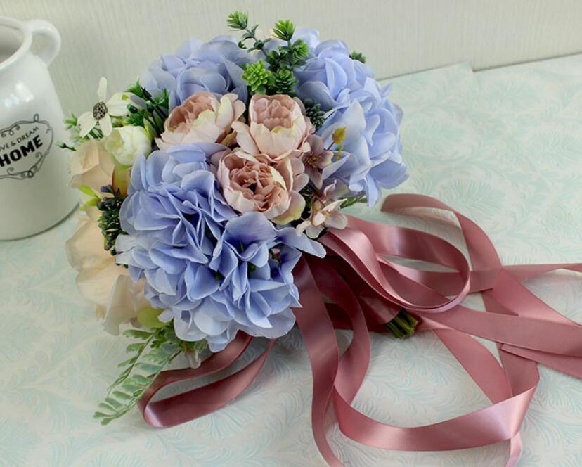 Real Photos Red Rose Purple Flower Wedding Bouquet Beautiful Birdal Bouquet Wedding Accessories S143