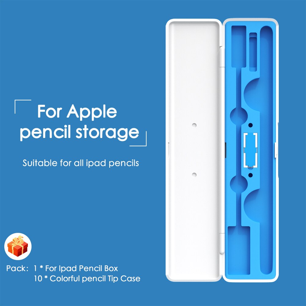 Boîte de rangement Portable pour Apple Pencil, 1 étui, accessoires pour Apple Pencil, 2 étuis, couvercle en plastique: Case 2