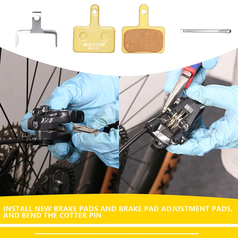 Pastillas de freno de bicicleta a base de cobre BUCKLOS, pastilla de freno de disco hidráulico de bicicleta resistente al desgaste, pastilla de freno de carretera Mtb para B01S B03S B05S MT200