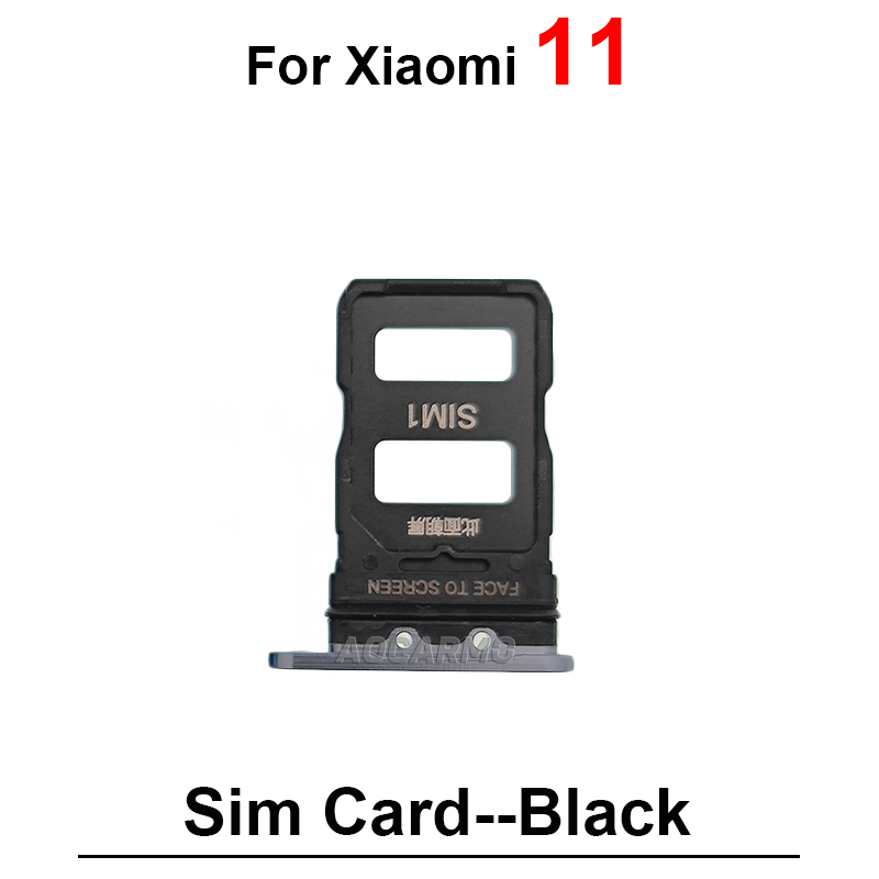 Sim Card For Xiaomi 11 Ultra Lite Mi 11T Pro 11Lite Sim Tray Holder Socket Slot Repair Replacement Parts: WHITE