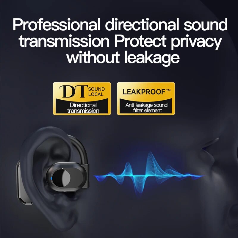 Drahtlose Sport Bluetooth 5,3 Kopfhörer Highend TWS Einzelnen Ohr Haken Luft Leitung Auto Anruf Lärm abbrechen Dünne Schlaf Kopfhörer