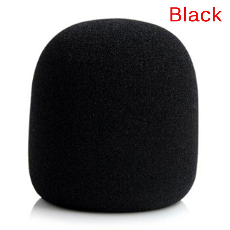 2 Stks/partij Handheld Microfoon Foam Mic Cover Professionele Studio Voorruit Beschermende Grill Shield Zachte Spons Microfoon Cap: Black