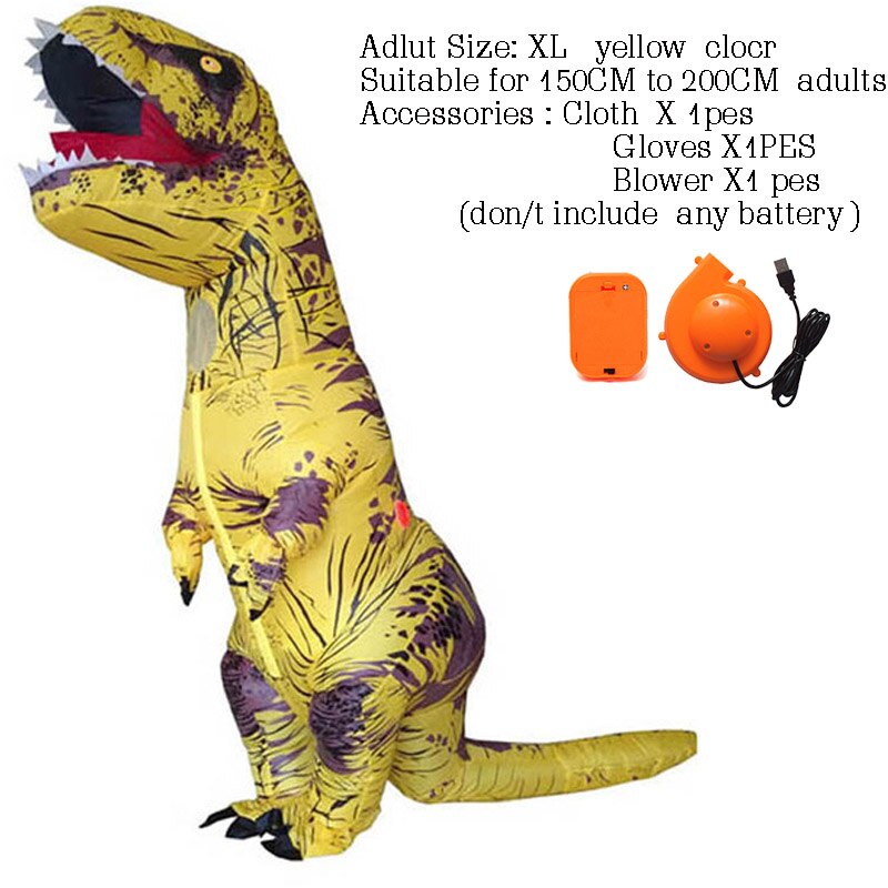 T-rex Dinosaure déguisement gonflable mascotte Deguisement Halloween Pour Animaux Cosplay Dinosaure: Adult Size3