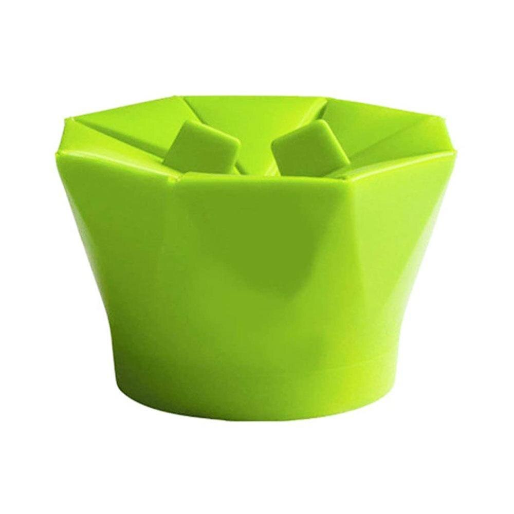Popcorn Popper Maker Kom Diy Siliconen Magnetron Maker Vouw Emmer Tool Groen Keuken Rood Popcorn: GREEN