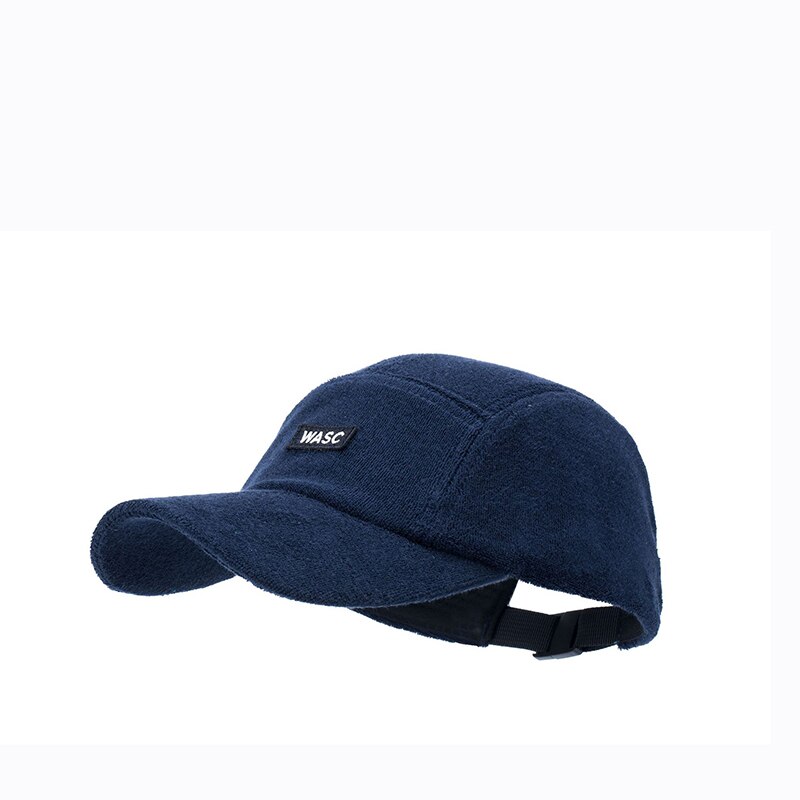 2022 eins Handtuch Frottee Velours 5 Tafel Baseball Kappe Casquette Enfant Garçan Hysterese Kappen HipHop Trucker Golf Luxus Hüte: Marine Blau