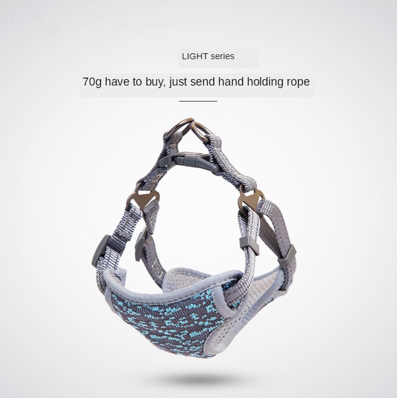 Lightweight Vest-style Dog Harness Small Dog Leash Flying Woven Fabric Teddy Bichon Pomeranian Dog Harness Dog Accessories