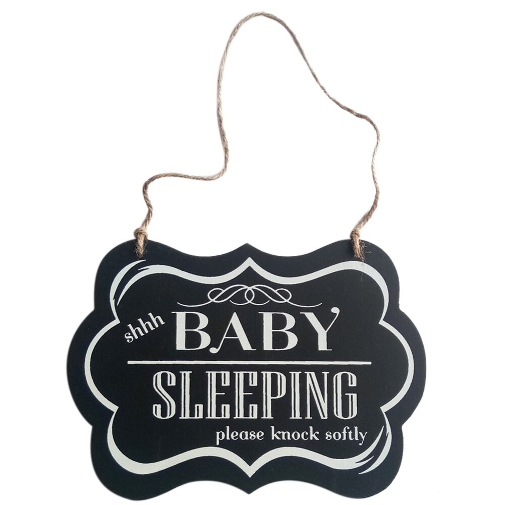 Baby sove skilt væg til hoveddør træ dekoration ornament børnehave engelske bogstaver hjem børnehave håndværk vintage