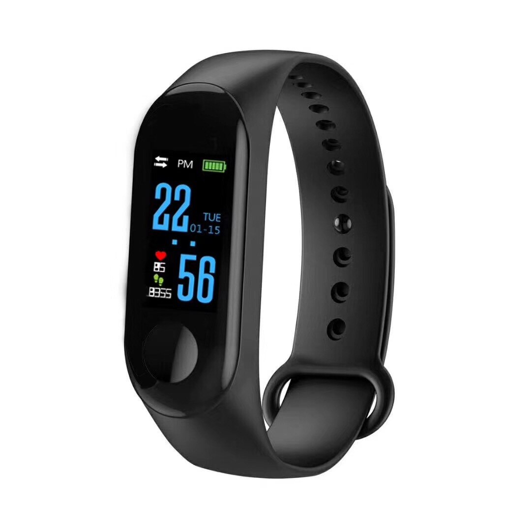 Digital LCD Schrittzähler gehen Handgelenk laufen draussen Fitness Uhr Armbinde Anzeige Sport Tracker Laufen Schritt Kalorien Zähler: Schwarz