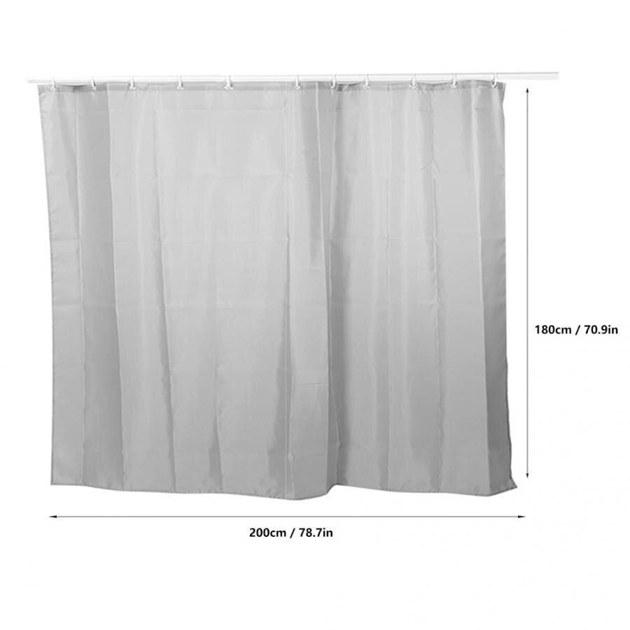 Huishoudelijke Badkamer Gordijnen Waterdicht Douchegordijn Bad Gordijn Met Haken Badkamer Benodigdheden Puur Licht Grijs