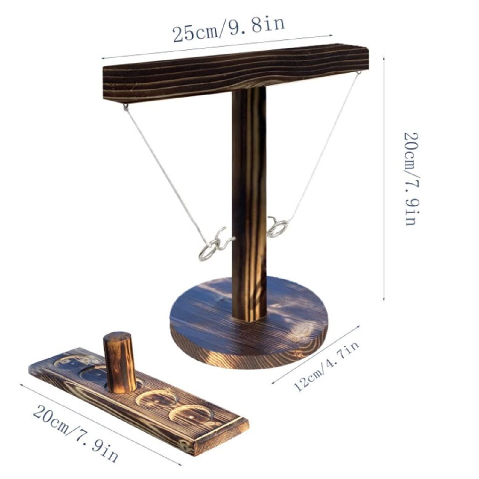 Partij Speelgoed Leisure Industriële Stijl Bar Drink Shop Handgemaakte Houten Ring Toss Haken Snelle Interactief Spel Voor bars Thuis: F