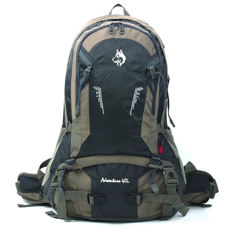 Jungle king mærke udendørs bjergbestigningstaske klatrepakke rejse rygsæk mænd og kvinder ridning rygsæk 40l: Grå farve