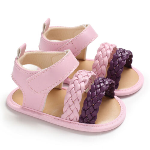 0-19M Newborn Infant Baby Girl Soft Sole Sandals Toddler Summer Shoes Bowknot Sandals