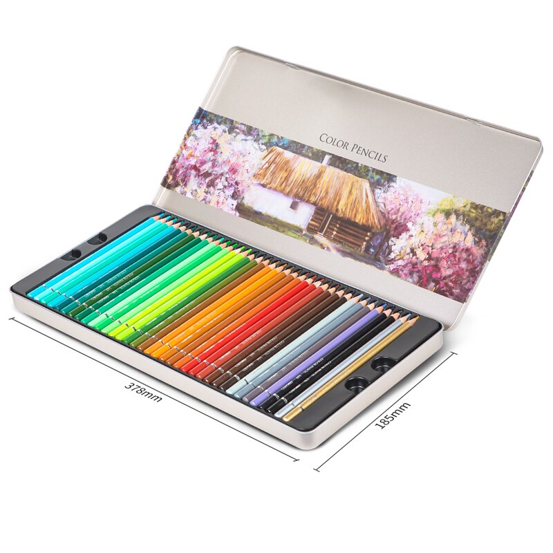 Deli 48/72 Oily Colored Pencils Coloring Pen Color Lead Oily Children Beginners Water-soluble Hand-Painted Pen Art Supplies: 72 In 1