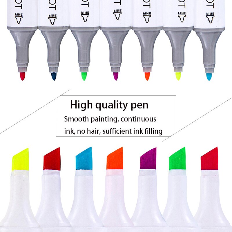TouchNew Artist Marker Pens 24 Colours Blendable Alcohol Brush Pen Skin Tone Set for Portrait Illustration Drawing Art Markers