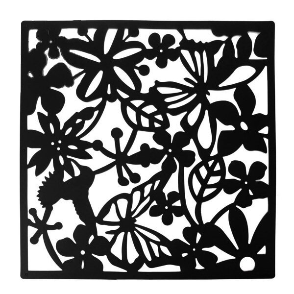 ! 4 Pcs Butterfly Bird Flower Hanging Screen Partition Divider Panel Room Curtain Home Decor Black