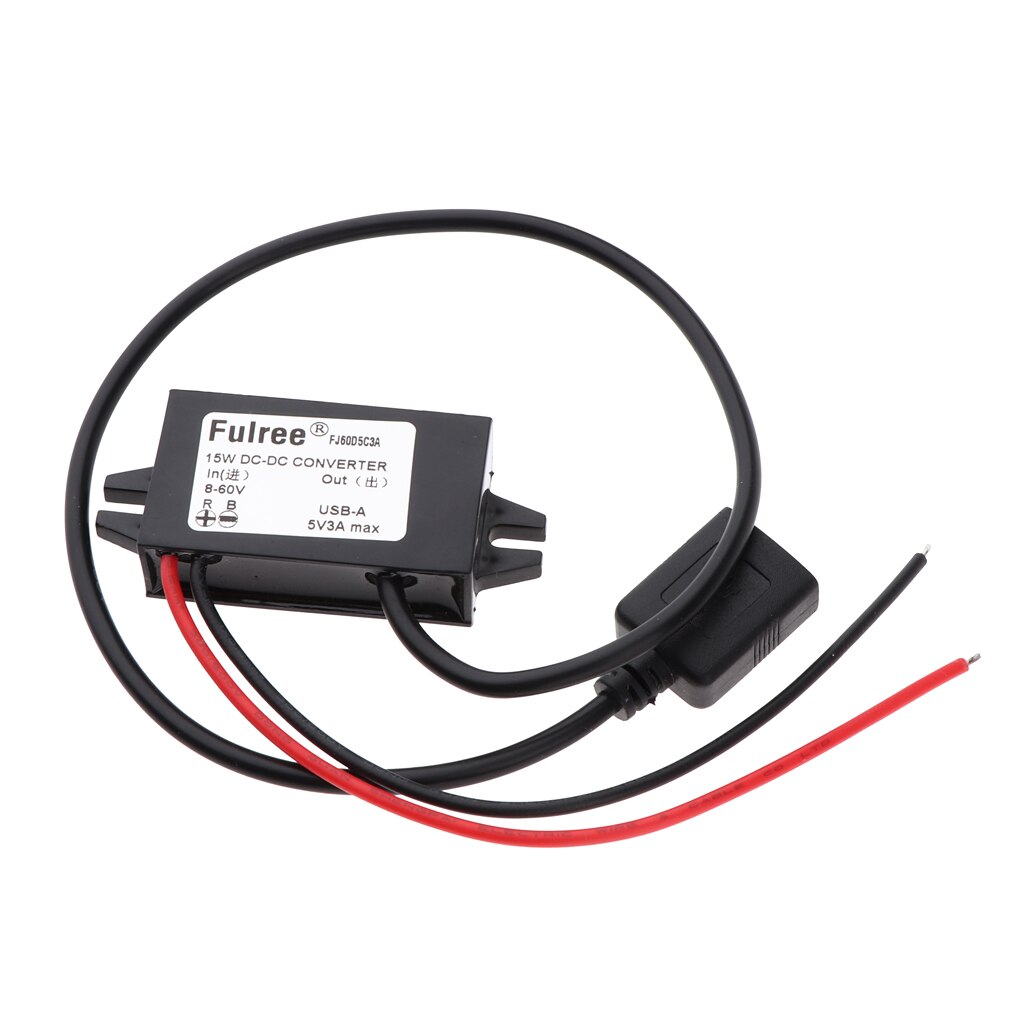 8-60v to 5v usb dc-dc step down spänningsomvandlare bil strömregulator