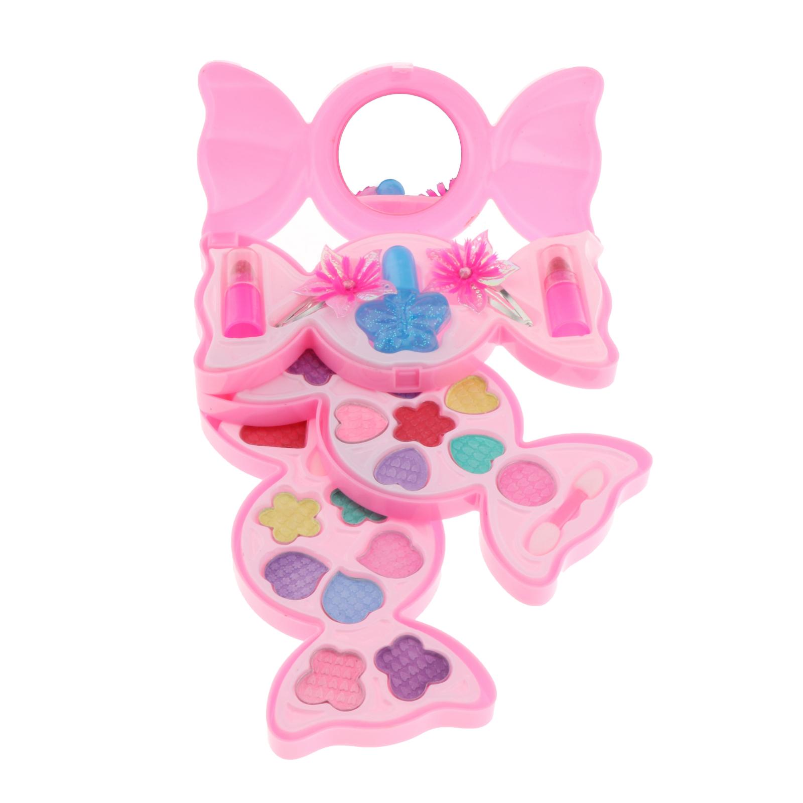 Zestaw robić makijażu dla dziewczynek księżniczka prawdziwy brokat cień robić powiek usta robić paznokci dla dzieci makijaż