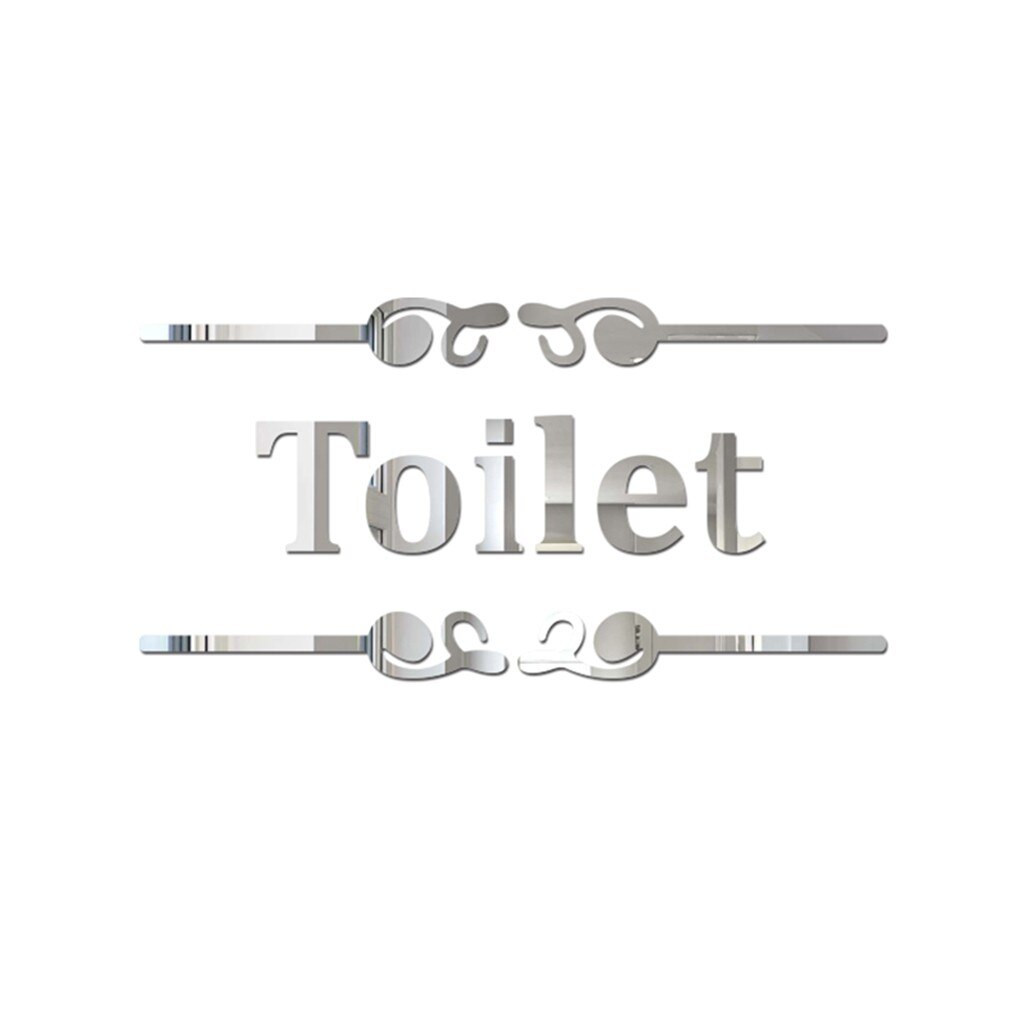 Gør-det-selv personlighed 3d wallstickers toilet badeværelse tips klistermærker wc dør prompt tegn engelske bogstaver wallsticker: C