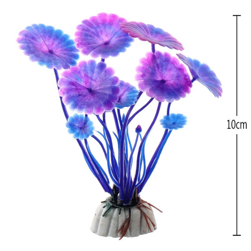 Bedste pris kunstig akvarie plante dekoration akvarium dykbar blomst græs ornament 10 stile valgfri 10-30cm: 183 lilla