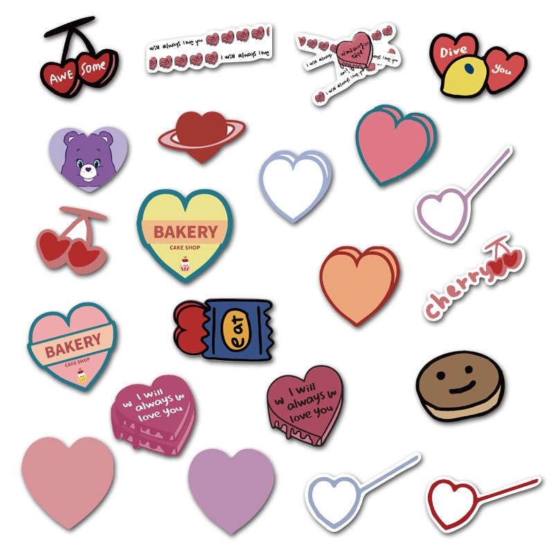 10/30/50 sztuk geometryczne lista postęp bar różowy miłość walizka telefon komórkowy naklejka na laptopa graffiti dekoracji hurtowych