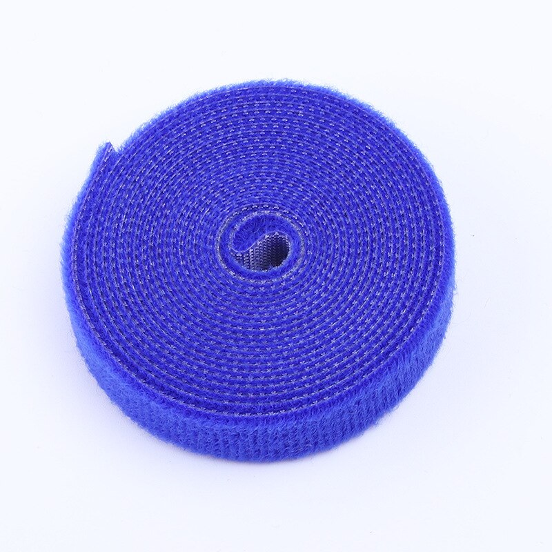 5M/Roll 15/20mm Velcros Strap Adhesive Fastener Tape Cable Ties Reusable Double Side Hook Loop Cable Tie Wires Management Straps: blue 5 meters / 20mm
