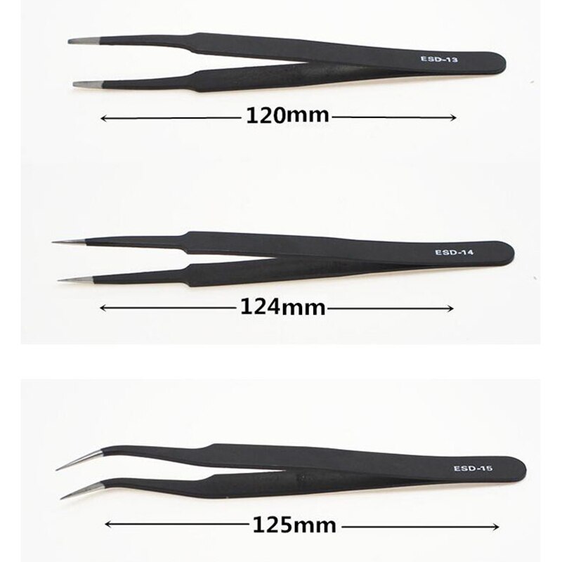 1PCS Different size ESD-10 ESD-11 ESD-12 ESD-13 ESD-14 ESD-15 Tweezers Tweezer