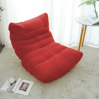 Doven sofadæksel sækkestol stue tatami afslappende stol sofadæksel doven sækkestol uden indvendigt fyldstof: Rød
