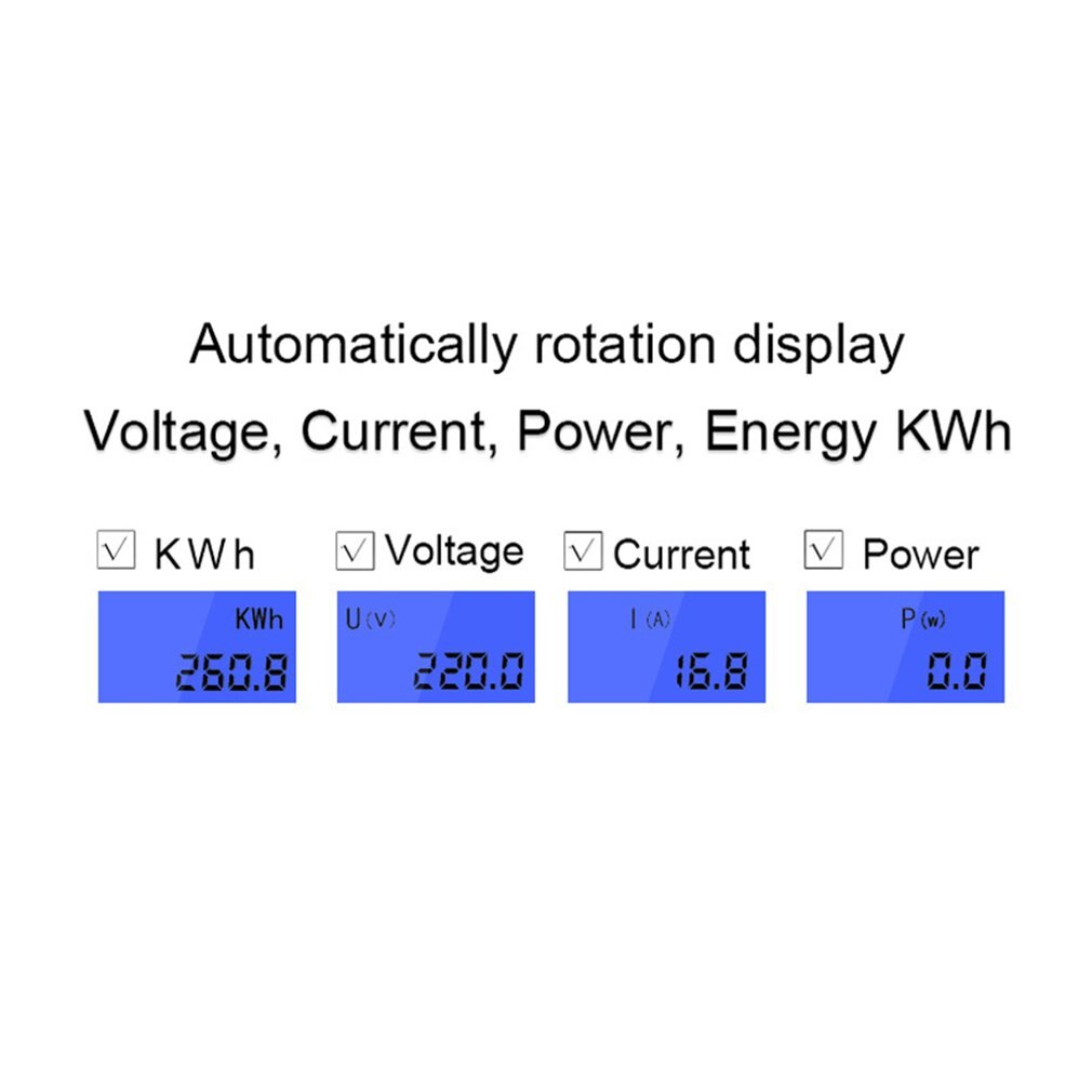 Home DIN Rail LCD Digital Display Power Consumption KWh Meter Single Phase Energy Meter Watt Wattmeter 50Hz