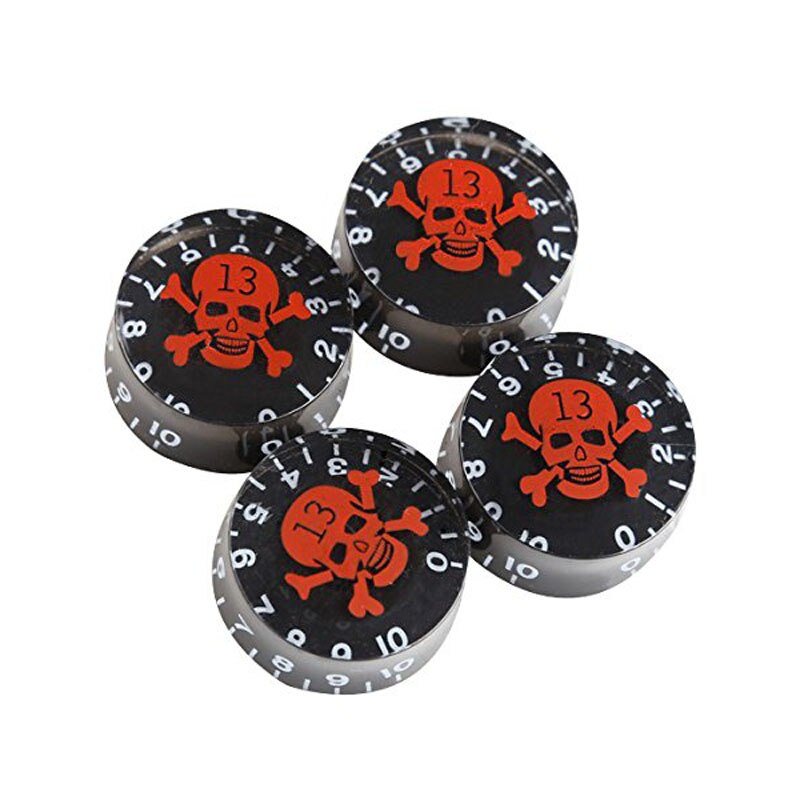 Skull head elektrisk guitar knap tone volumenkontrol til gibson les paul guitar udskiftning - pris for 1 stk.