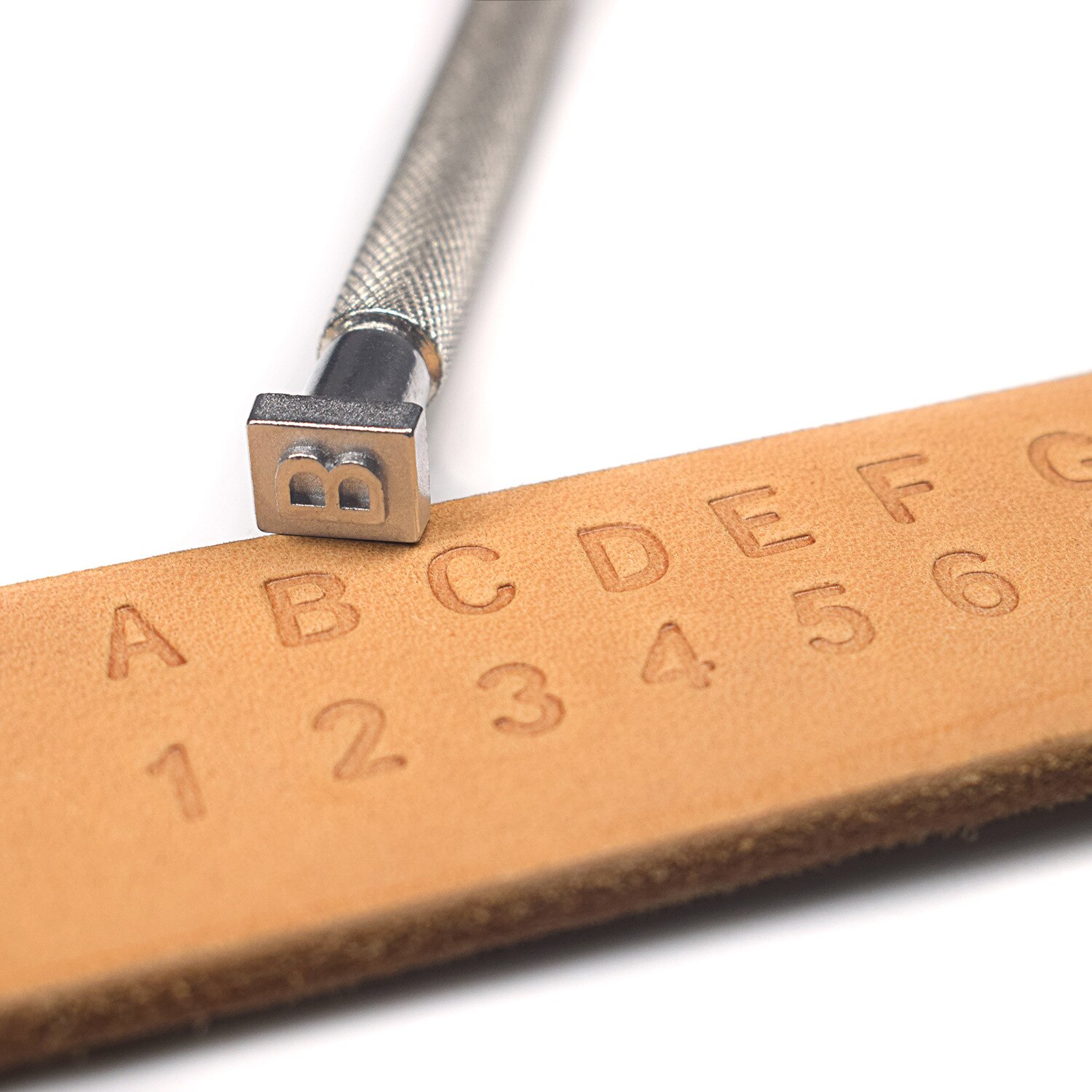 DIY Leather Stamper Tool Capital Letter Number Steel Carving Printing Handmade Logo Kit Punch Handle Craft Supplie