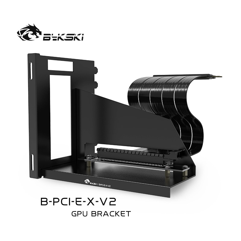 Bykski Grafikkarte Halterung, GPU PCIe 3,0 x16 Steigleitung Kabel, Hohe Geschwindigkeit, 7 PCI-E Slot ,90 Grad umkehren Vertikal B-VCEC/PCI-E-X