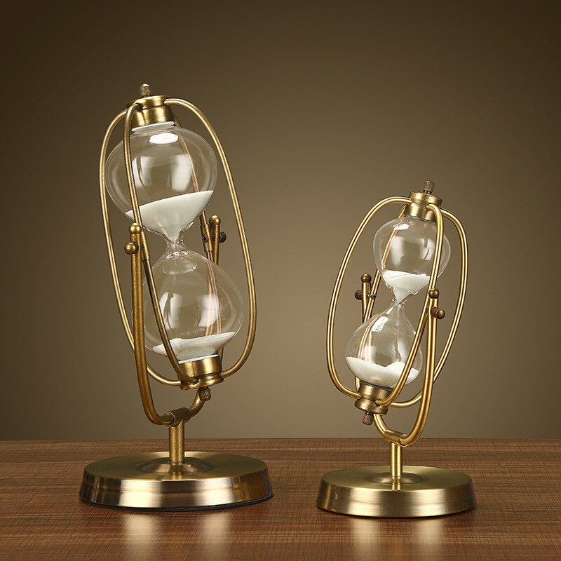 Hourglass timer 30 minutes American small furnishings living room wine cabinet decoration European retro ornaments