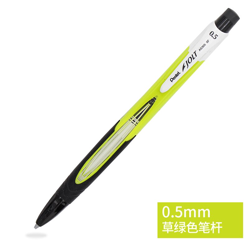 4 pcs Pentel Jolt Shake Auto Pencil 0.5mm AS305 Drawing Painting Color Activity Pencil Automatic Leading Pen Comfortable: Green