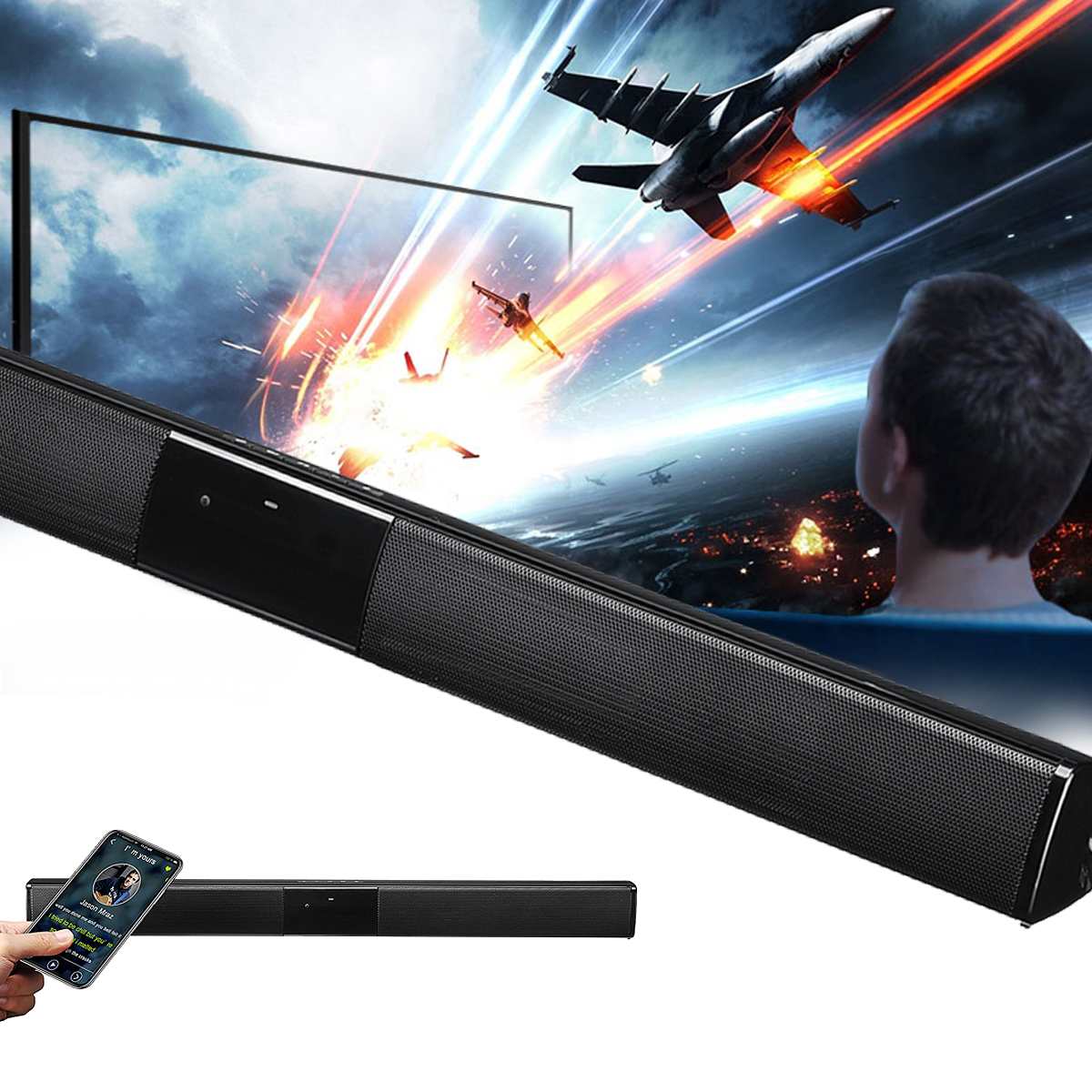 20W TV Speaker Soundbar bluetooth Wireless Home Theater Sound Bar Remote Control