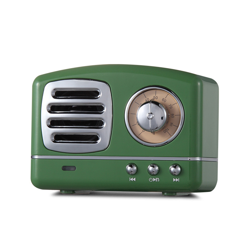 Stijl Mobiele Telefoon Bluetooth Speaker Innovatieve Radio Retro Draagbare Mini Draadloze Bluetooth Speaker Luidspreker Luidsprekers: Gras Groen