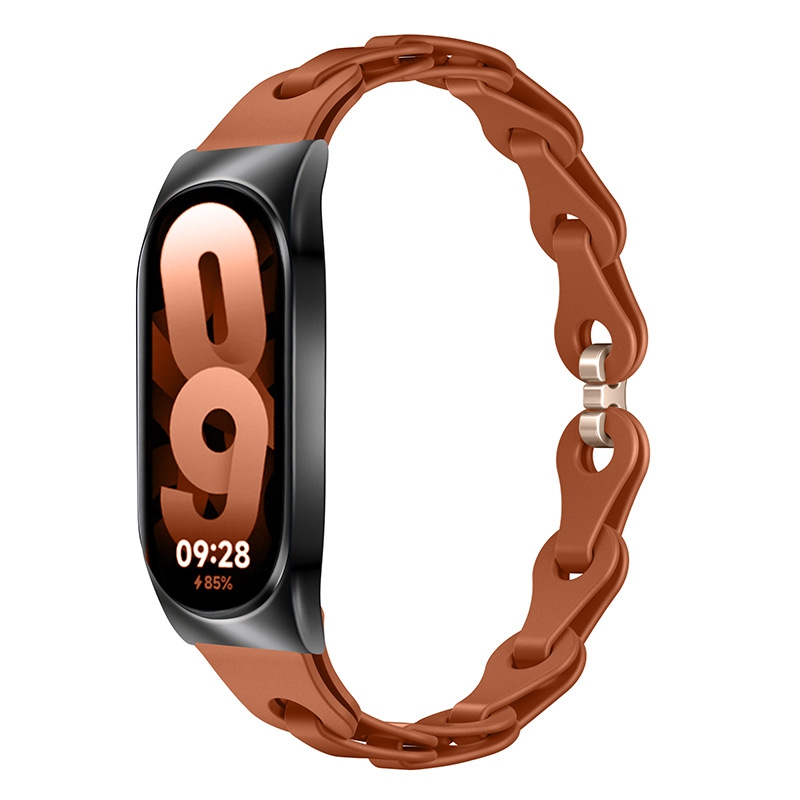 Holle siliconen band voor Xiaomi Mi Band 9 Mi 9 Officiële stijl vervangende horlogeband armband voor Xiaomi Mi Band 8 Mi Band 9 riem: XS / GRIJS