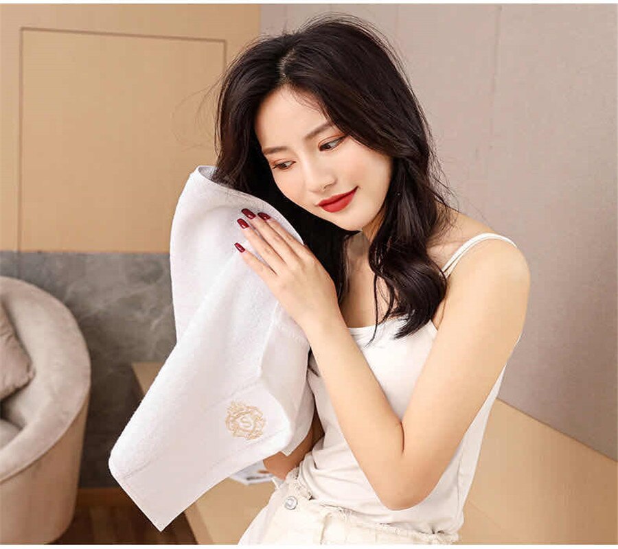 100% cotton towel household towel face towel soft and comfortable thickened adult sports handkerchief white gray blue