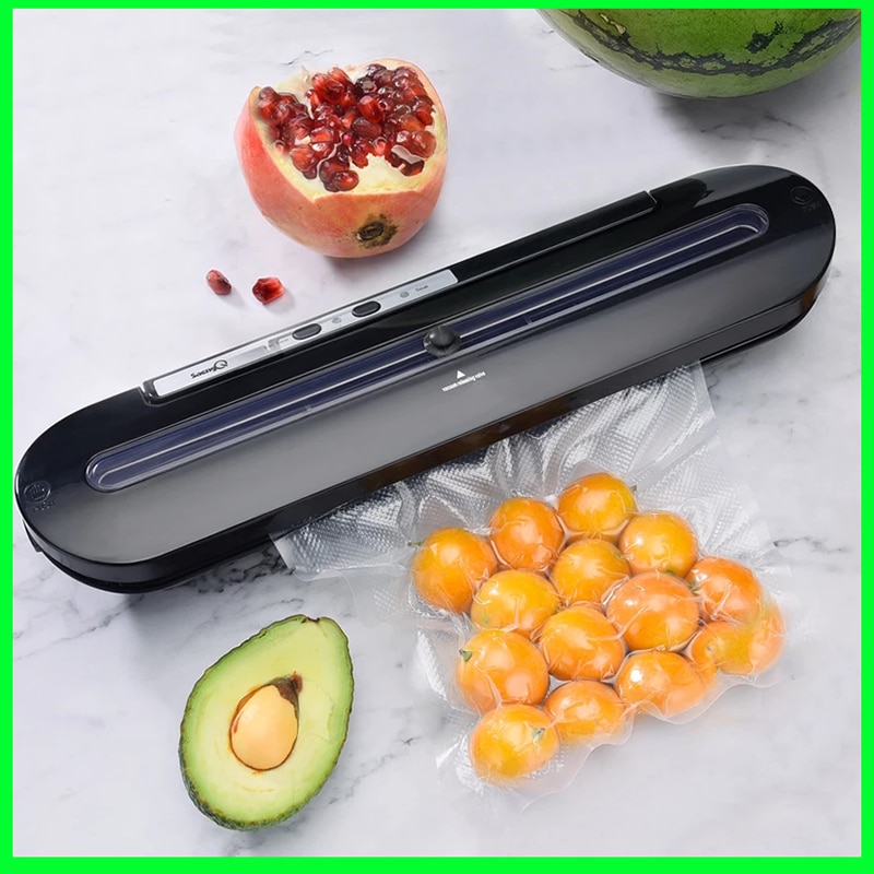 Best Electric Vacuum Sealer Machine With 10pcs 220V/110V Food Saver Bags Household Automatic Food Vacuum Packaging Machine
