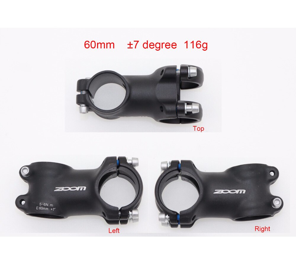 Zoom bike Stem Ultralight Aluminum + - 7 Degrees Mountain Road Bike Bicycle MTB 28.6 31.8 60 70 80 90 100 110 120 mm
