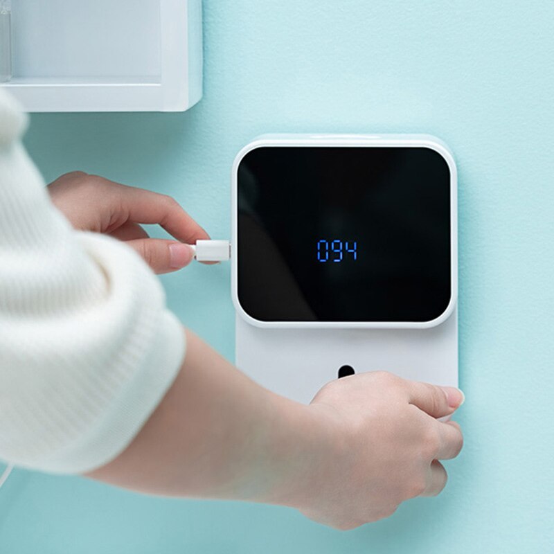Automatic Induction Foaming Hand Washer LED Display Screen Washing Machine Infrared Sensor Soap Dispenser For Bathroom Wall