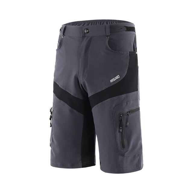 ARSUXEO Herren Sommer schnell trocken Wandern kurze Hose draussen Sport Atmungsaktive Kurze Hosen Wandern Camping bergab MTB Fahrrad kurze Hose: grau / S