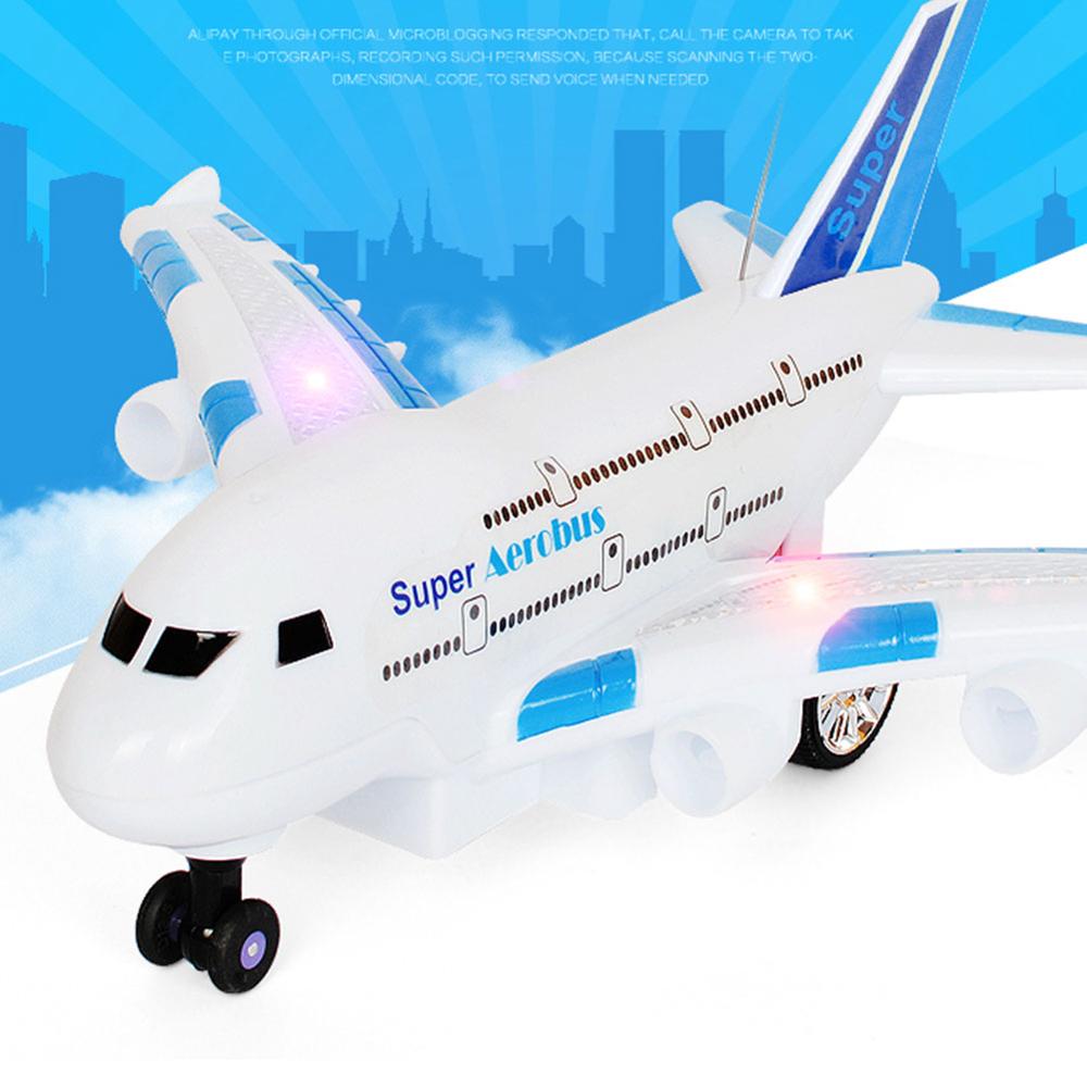Kids Airplane Toys Airbus Electric Remote Control Model Plane with Lights Sounds Model Kids for Children Outdoor Toy Games