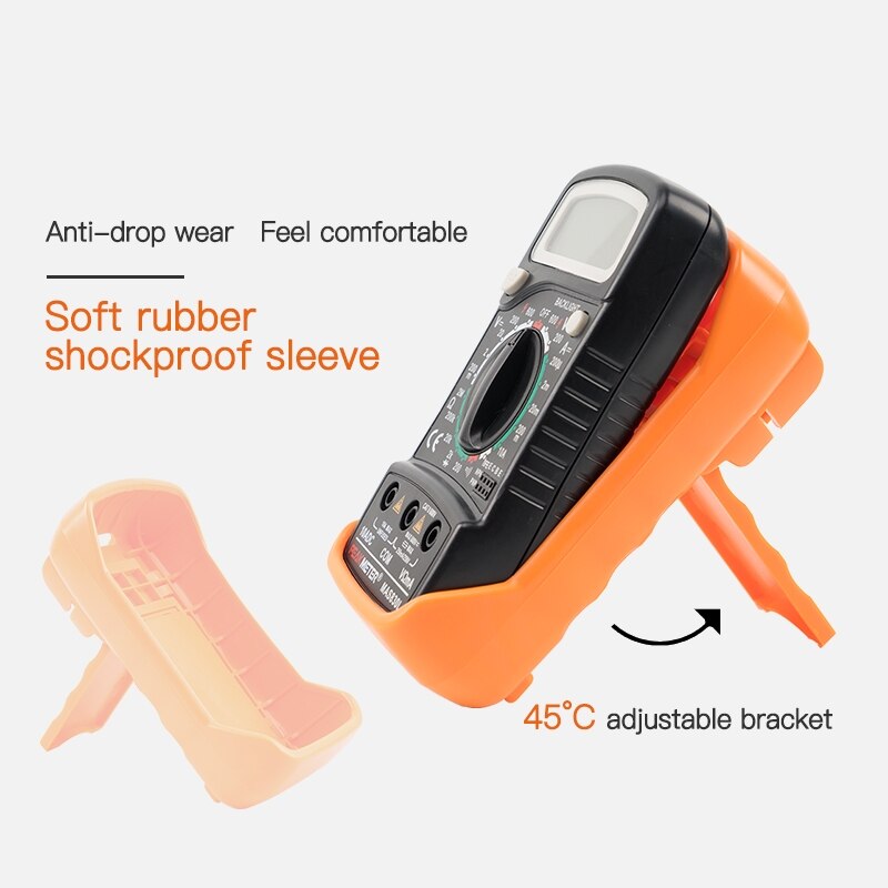 MAS830L Pocket Digital Multimeter with Resistance AC / DC Voltage Tester Handheld Multifunction Meter