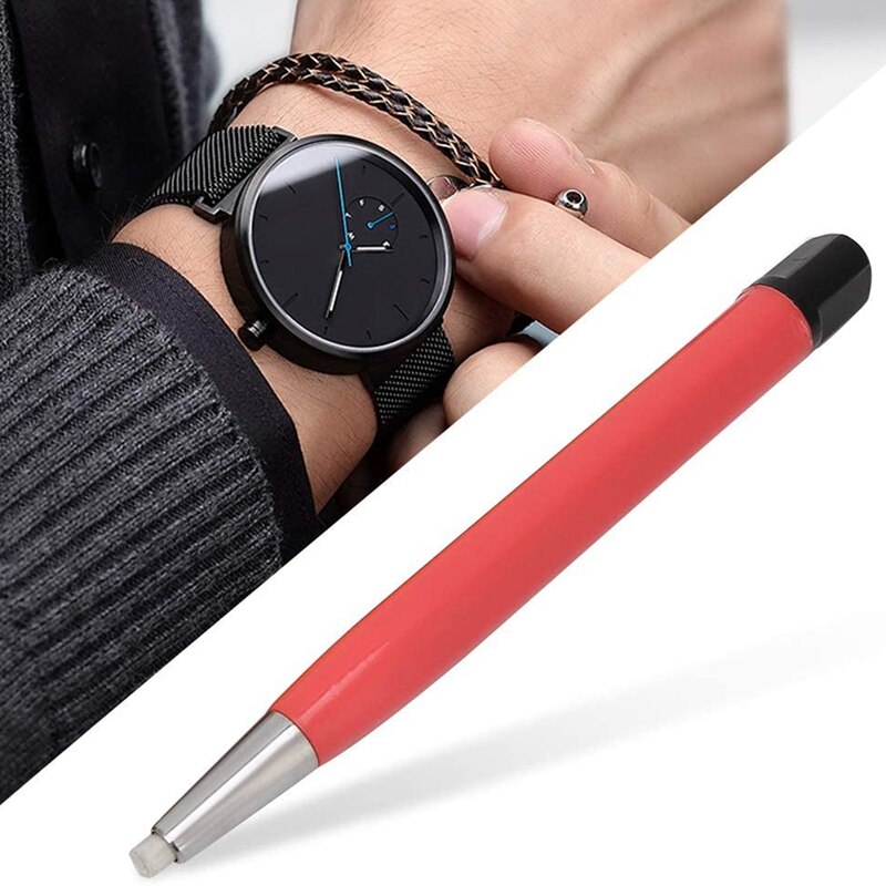 Pratico orologio rimozione della ruggine pennello penna fibra di vetro/ottone/acciaio strumento di lucidatura dei graffi pulito strumento di riparazione delle parti dell'orologio