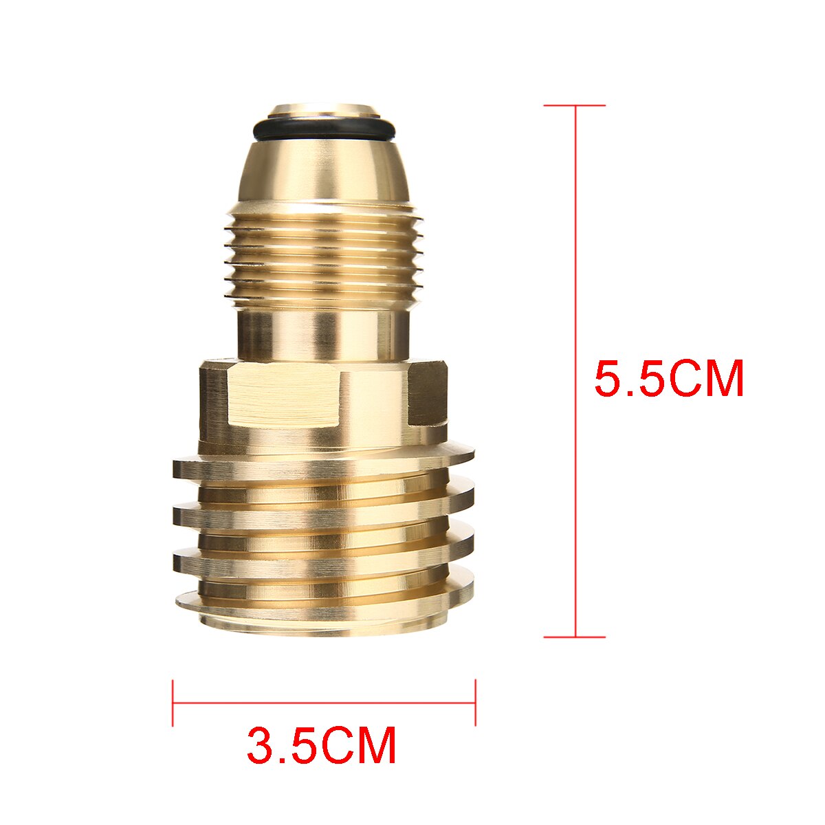1pc Propane Gas Adapter Converts POL LP Tank Service Valve to QCC1/Type1 Outlet Brass Adapter
