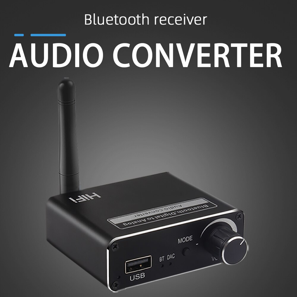 Digital 5.1 EU/US Audio Decoder Audio Converter Bluetooth 5.0 Reciever Extractor Converter Analog Sound Audio Adapter Amplifier