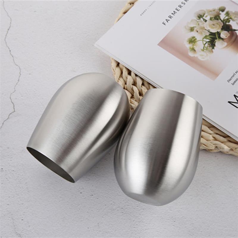 Wine Glass 18oz Stemless Stainless Steel Cocktail Champagne Cup for Home Camping Picnics