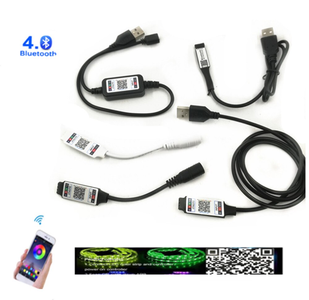 Wifi usb mini rgb bluetooth controller  dc 5v 12v 24v mini musik bluetooth controller lys strip controller til rgb led strip