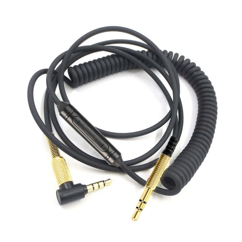 Cable de Audio de repuesto para Monitor de Marshall Major II 2 3, Cable de auriculares medio con micrófono y Control de volumen