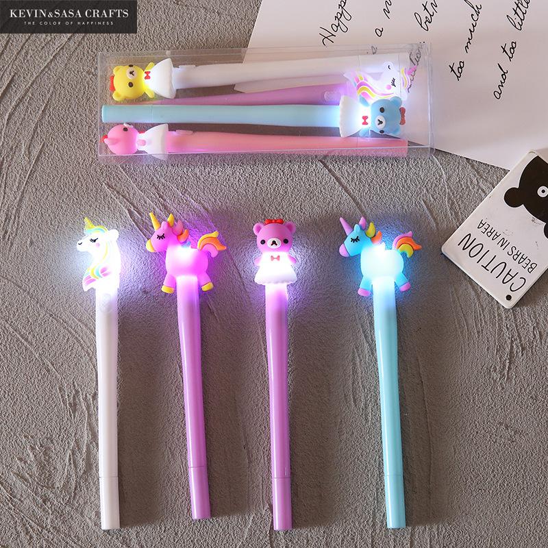 4 st/set gelpenna enhörningspenna brevpapper kawaii skolmaterial gel bläckpenna skolpapper kontorsleverantörer penna barn